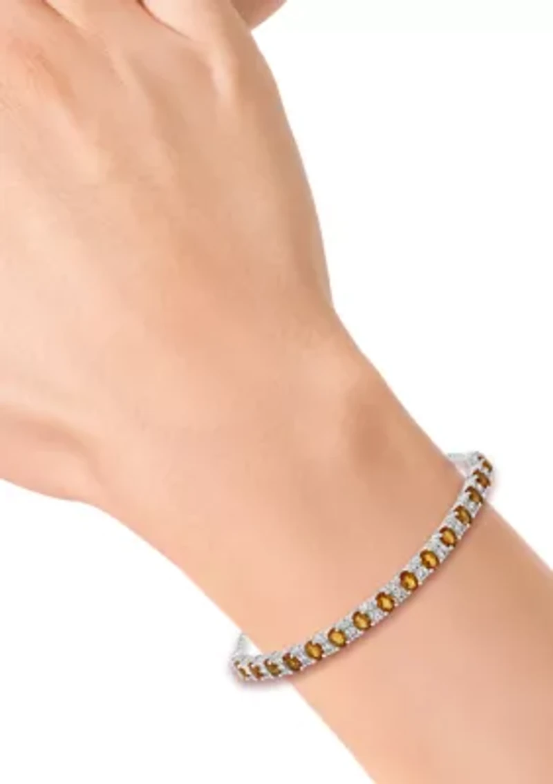 3 ct. t.w. Citrine and White Sapphire Bracelet