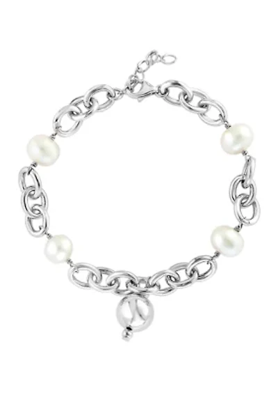 Sterling Silver Freshwater Pearl 8" Bracelet 