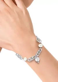 Sterling Silver Freshwater Pearl 8" Bracelet 