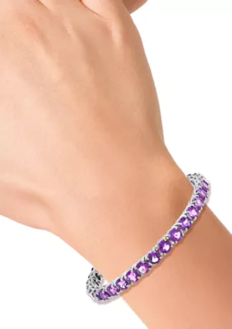 Amethyst Bracelet in Sterling Silver