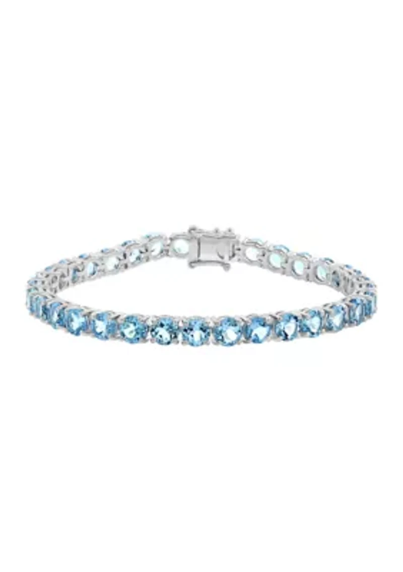 Topaz Tennis Bracelet in Sterling Silver