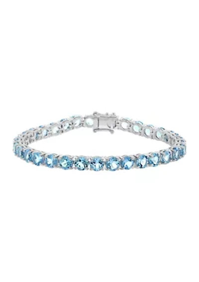 Topaz Tennis Bracelet in Sterling Silver