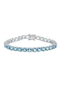 Topaz Tennis Bracelet in Sterling Silver