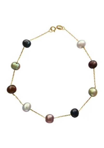Freshwater Pearl Bracelet in 14k Yellow Gold