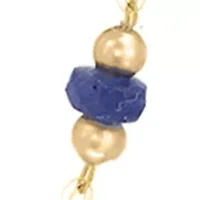 Freshwater Pearl and Sapphire Bracelet in 14K Yellow Gold