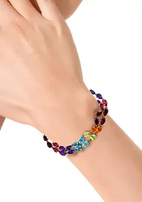 1/10 ct. t.w. Diamond, 23.4 ct. t.w. Mixed Stones Bracelet in 14K Yellow Gold