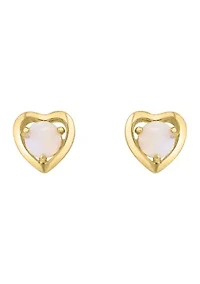 925 Gold Plated Silver Opal Earrings