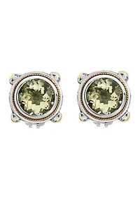  7.1 ct. t.w. Green Amethyst Earrings in Sterling Silver 