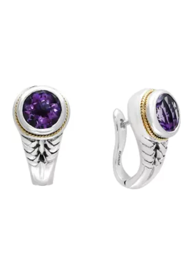 3.33 ct. t.w. Amethyst Earrings in Sterling Silver
