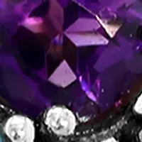 Amethyst, Blue Topaz, Citrine, Garnet, Pink Tourmaline, Peridot Earrings in 18K Yellow Gold and Sterling Silver