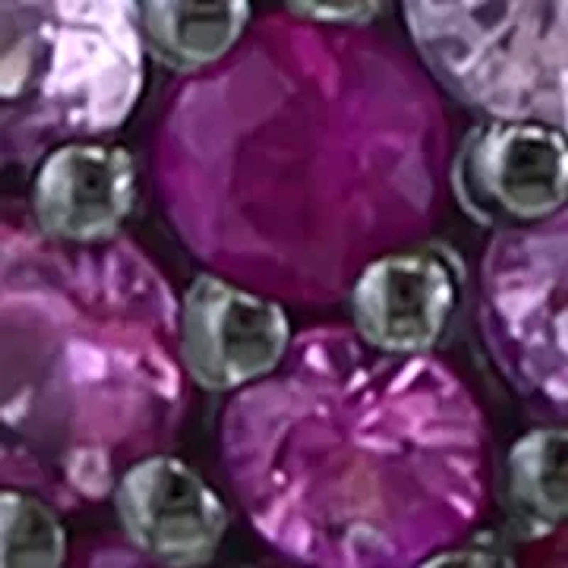 Purple Sapphire Earrings in Sterling Silver