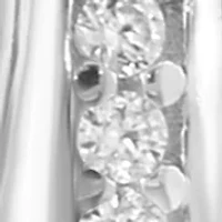 Sterling Silver Freshwater Pearl and Zircon Earrings