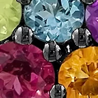 Multi Stone Earrings in Sterling Silver