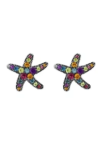 Multi Stone Earrings in Sterling Silver