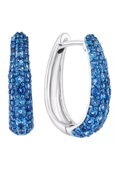 London Blue Topaz Earrings in Sterling Silver