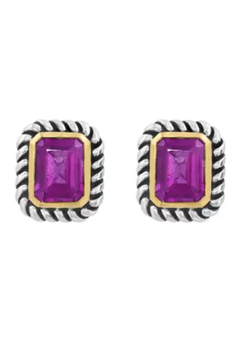 Sterling Silver Amethyst Earrings