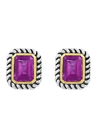 Sterling Silver Amethyst Earrings