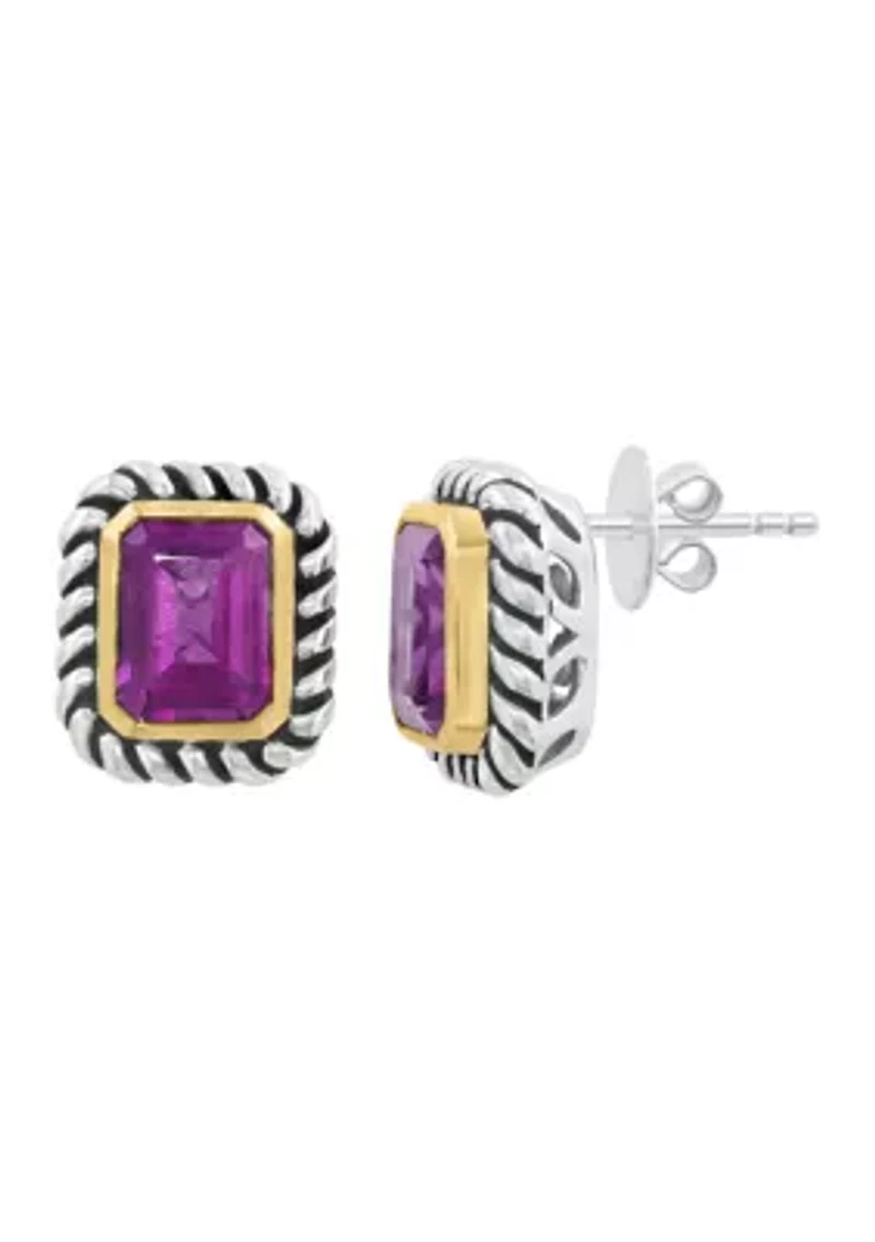 Sterling Silver Amethyst Earrings