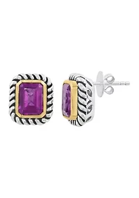 Sterling Silver Amethyst Earrings