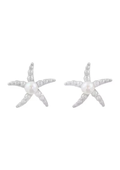 Sterling Silver Fresh Water Pearl Earrings 