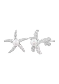 Sterling Silver Fresh Water Pearl Earrings 