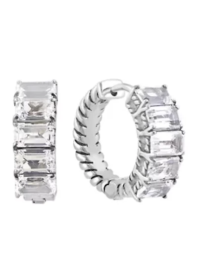 Sterling Silver, Quartz Crystal Earrings