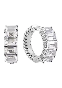 Sterling Silver, Quartz Crystal Earrings