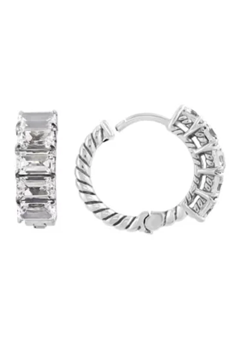 Sterling Silver, Quartz Crystal Earrings