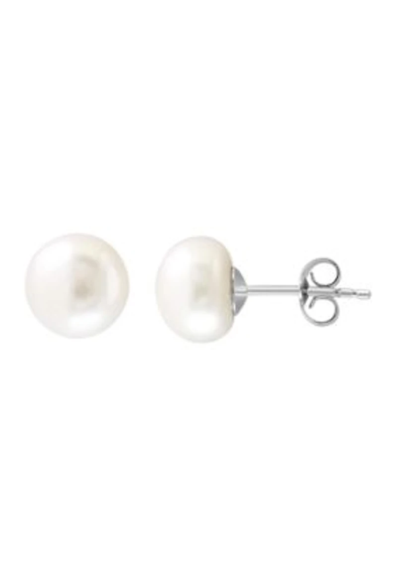 Pearl Earrings in Sterling Silver Set of 3