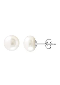 Pearl Earrings in Sterling Silver Set of 3