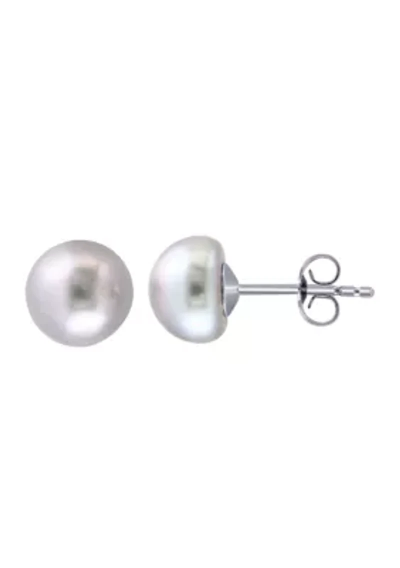 Pearl Earrings in Sterling Silver Set of 3