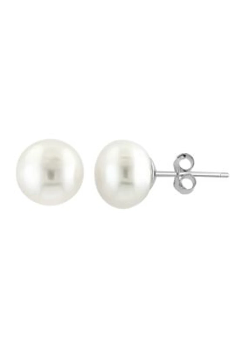 Sterling Silver Freshwater Pearl Earring Set 