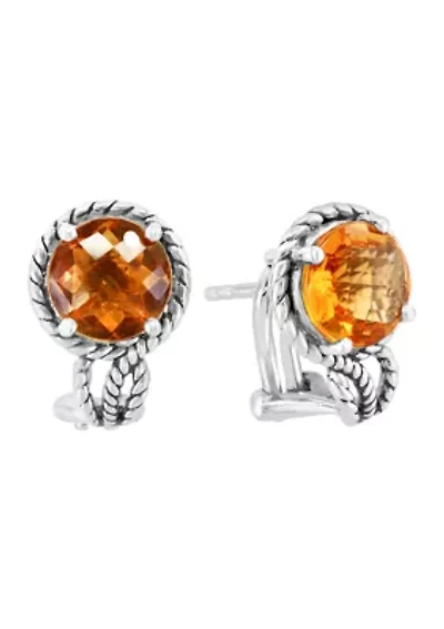 Sterling Silver Citrine Earrings