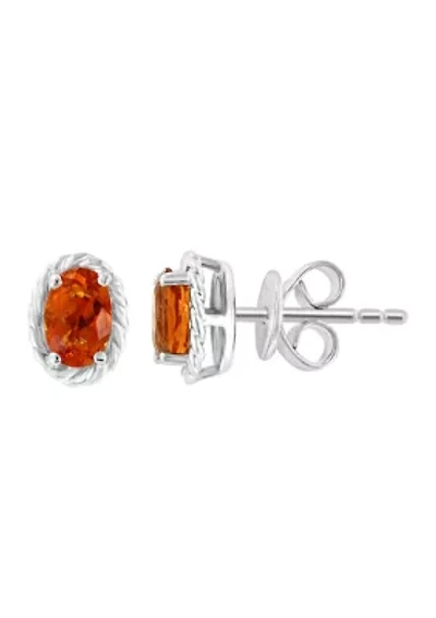 Citrine Earrings in Sterling Silver
