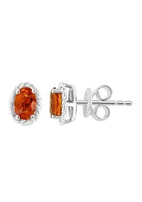 Citrine Earrings in Sterling Silver