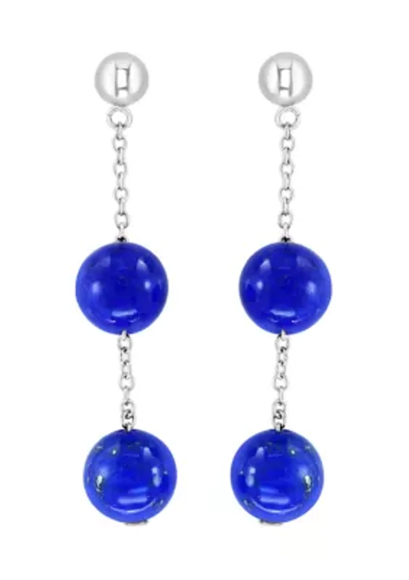 Lapis Lazuli Earrings in Sterling Silver