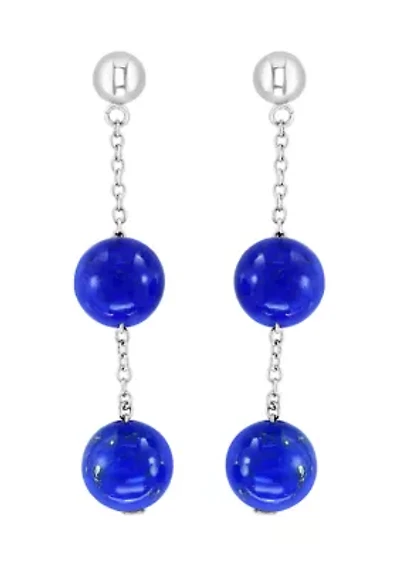 Lapis Lazuli Earrings in Sterling Silver