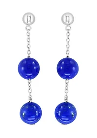 Lapis Lazuli Earrings in Sterling Silver
