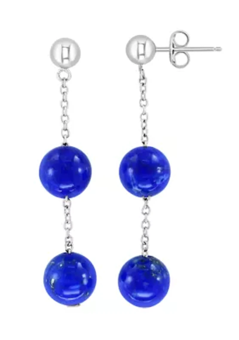 Lapis Lazuli Earrings in Sterling Silver