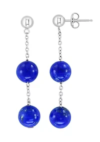 Lapis Lazuli Earrings in Sterling Silver