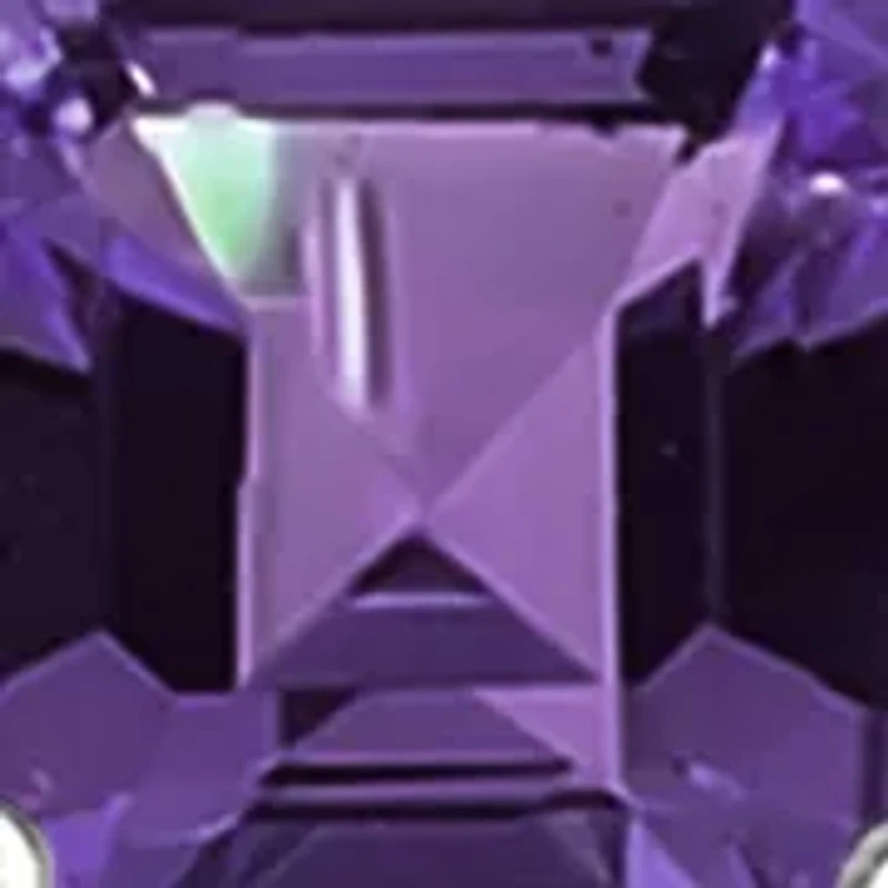 Amethyst Hoop Earrings in Sterling Silver