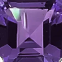 Amethyst Hoop Earrings in Sterling Silver