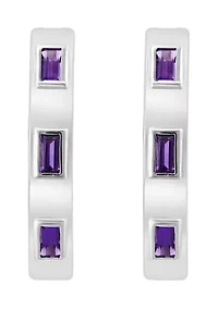 Sterling Silver Amethyst Earrings