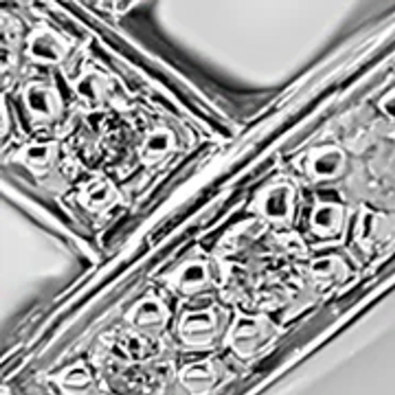 Sterling Silver Diamond Earrings
