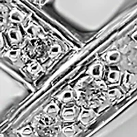 Sterling Silver Diamond Earrings