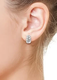Sterling Silver Diamond Earrings