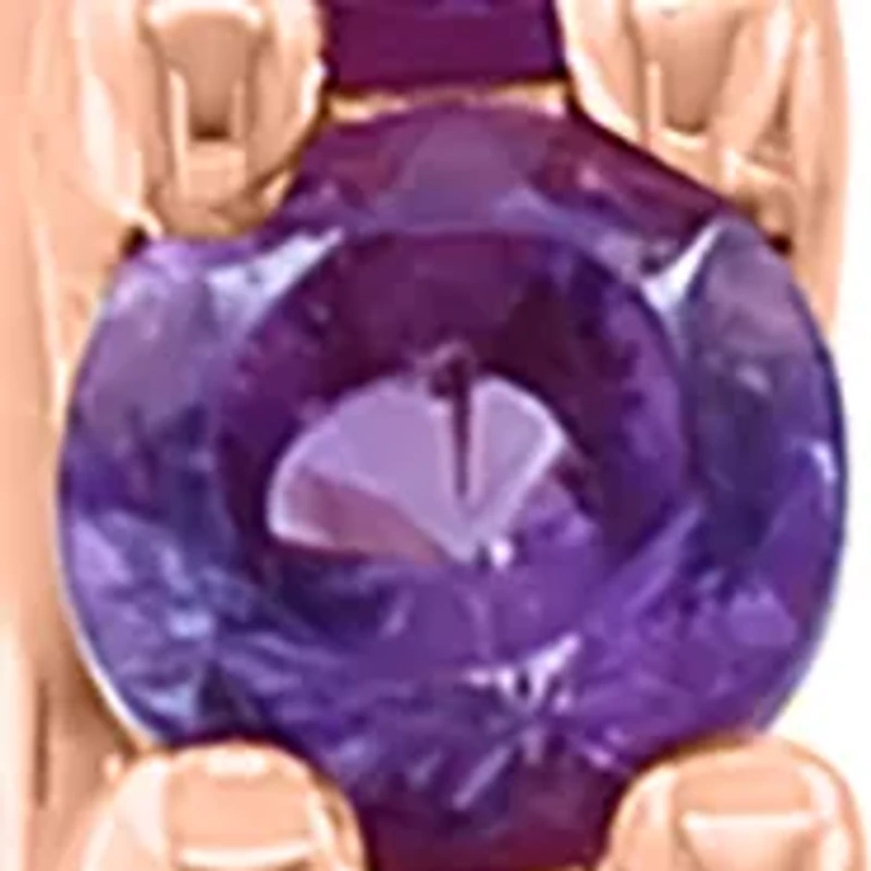 1.2 ct. t.w. Amethyst, Rhodolite Earrings in 14K Rose Gold