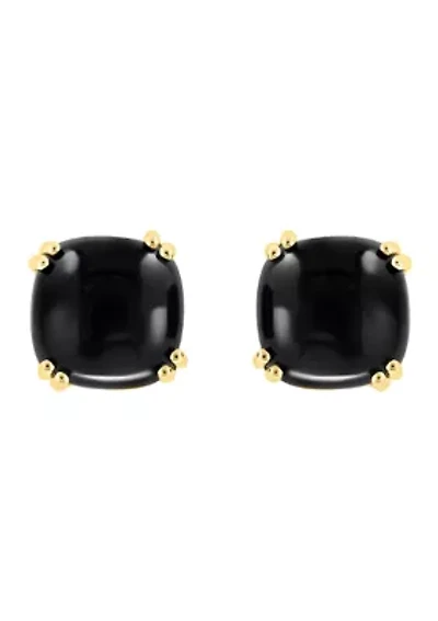 Onyx Earrings in 14K Yellow Gold