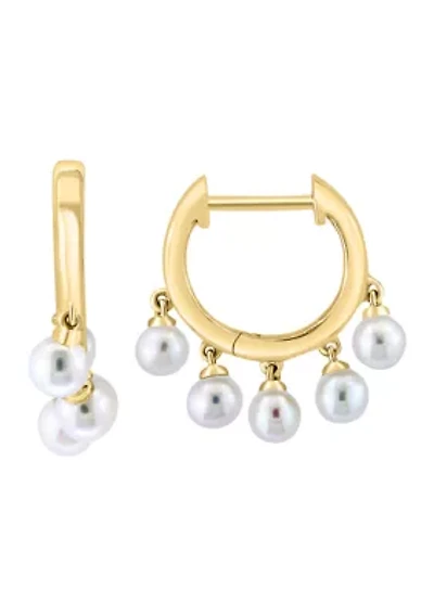 Freshwater Pearl Earrings in 14K Yellow Gold