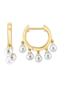 Freshwater Pearl Earrings in 14K Yellow Gold